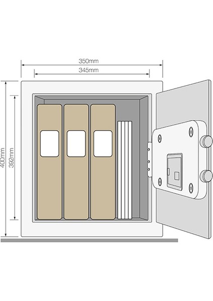 Yüksek Güvenlikli Parmak İzli - Ofis Tipi Motorlu Kasa - YSFB/400/EB1