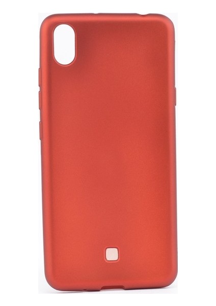 LG K20 2019 Kılıf Mat Premium Silikon Kılıf + Cam Ekran Koruyucu Kırmızı