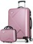 Diamond Abs 2'li Valiz Seti Makyaj + Orta Boy Rose Gold 1