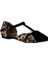 Leopar Siyah Kadın Babet B726881802 3