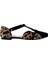 Leopar Siyah Kadın Babet B726881802 4