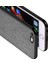 Apple iPhone 7 Fabrik Serisi Kumaş ve Deri Desen Kılıf - Gri 3