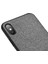 Apple iPhone X/XS Fabrik Serisi Kumaş ve Deri Desen Kılıf - Gri 2