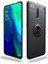Oppo Reno Focus Serisi Yüzük Standlı Silikon Kılıf - Siyah 3