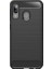 Samsung Galaxy M10s Brushed Carbon Fiber Silikon Kılıf - Siyah 1
