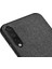 Xiaomi Mi 9 Lite Fabrik Serisi Kumaş ve Deri Desen Kılıf - Siyah 2