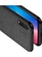 Xiaomi Mi 9 Lite Fabrik Serisi Kumaş ve Deri Desen Kılıf - Siyah 3