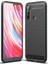 Xiaomi Redmi Note 8T Brushed Carbon Fiber Silikon Kılıf - Siyah 2