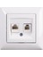 Günsan Visage Beyaz Data + Nümeris Telefon Prizi (RJ45 Cat6 + Cat3) 1