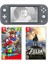 Switch Lite Konsol Gri + Nintendo Super Mario Odyssey + The Legend Of Zelda Breath Of The Wild Switch Oyun 1