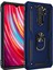 Xiaomi Redmi Note 8 Pro Kılıf Military Ring Holder Lacivert 2