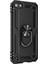 Apple iPod Touch 6 Kılıf Military Ring Holder Siyah 1