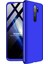 Xiaomi Redmi Note 8 Pro Kılıf Double Dip 360 Protective Mavi 2