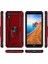 Xiaomi Redmi 7a Kılıf Vega Standlı Yüzüklü Mıknatıslı + Nano Glass Lacivert 4