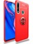 Honor 9X - Huawei Y9 Prime 2019 Kılıf Ultra Korumalı Manyetik Autofocus Shockprof Ravel Yüzüklü Standlı Slikon Kapak Arka Kapak Kırmızı 1