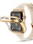 Apple Watch Uyumlu Serie 4/5 44 mm Shine Serisi Önü Kapalı Silikon Kılıf - Gold MC1405 2