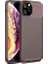 Apple iPhone 11 Pro Max Kılıf Karbon Desenli Lux Negro Silikon + 360 Full Body Ekran Koruyucu Kahverengi 1