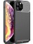Apple iPhone 11 Pro Max Kılıf Karbon Desenli Lux Negro Silikon + Cam Ekran Koruyucu Siyah 1