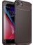 Apple iPhone 6-6s Kılıf Karbon Desenli Lux Negro Silikon + Cam Ekran Koruyucu Kahverengi 1