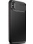 Apple iPhone X - XS Kılıf Karbon Desenli Lux Negro Silikon + Tam Kaplayan Cam Ekran Koruyucu Siyah 1