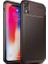 Apple iPhone XR Kılıf Karbon Desenli Lux Negro Silikon + Cam Ekran Koruyucu Kahverengi 1