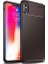 Apple iPhone XS Max Kılıf Karbon Desenli Lux Negro Silikon Kahverengi 1