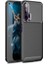 Honor 20 Kılıf Karbon Desenli Lux Negro Silikon + Cam Ekran Koruyucu Siyah 1
