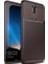 Huawei Mate 10 Lite Kılıf Karbon Desenli Lux Negro Silikon + Tam Kaplayan 6D Nano Ekran Koruyucu Kahverengi 1