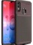 Huawei P Smart 2019 Kılıf Karbon Desenli Lux Negro Silikon + Cam Ekran Koruyucu Kahverengi 1