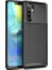 Huawei P30 Pro Kılıf Karbon Desenli Lux Negro Silikon + Tam Kaplayan 3D Cam Ekran Koruyucu Siyah 1