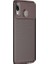 Huawei Y7 Prime 2019 Kılıf Karbon Desenli Lux Negro Silikon + Tam Kaplayan 6D Nano Ekran Koruyucu Kahverengi 1