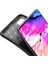 Samsung Galaxy A10s Kılıf Karbon Desenli Lux Negro Silikon + Cam Ekran Koruyucu Siyah 4