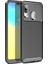 Samsung Galaxy A20e Kılıf Karbon Desenli Lux Negro Silikon + Cam Ekran Koruyucu Siyah 1