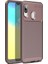 Samsung Galaxy A20e Kılıf Karbon Desenli Lux Negro Silikon + Nano Ekran Koruyucu Kahverengi 1