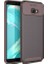 Samsung Galaxy J4 Plus Kılıf Karbon Desenli Lux Negro Silikon + Cam Ekran Koruyucu Kahverengi 1