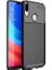 Samsung Galaxy M20 Kılıf Karbon Desenli Lux Negro Silikon + Nano Ekran Koruyucu Siyah 1