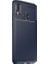 Samsung Galaxy M30 Kılıf Karbon Desenli Lux Negro Silikon Lacivert 1