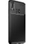 Samsung Galaxy M30 Kılıf Karbon Desenli Lux Negro Silikon + Tam Kaplayan Cam Ekran Koruyucu Siyah 1
