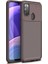 Samsung Galaxy M30s Kılıf Karbon Desenli Lux Negro Silikon + Tam Kaplayan 6D Nano Ekran Koruyucu Kahverengi 1