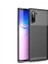 Samsung Galaxy Note 10 Kılıf Karbon Desenli Lux Negro Silikon + Tam Kaplayan 6D Nano Ekran Koruyucu Siyah 1