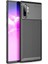 Samsung Galaxy Note 10 Plus Kılıf Karbon Desenli Lux Negro Silikon + Tam Kaplayan 3D Cam Ekran Koruyucu Siyah 1