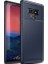 Samsung Galaxy Note 9 Kılıf Karbon Desenli Lux Negro Silikon + Full Body Ekran Koruyucu Lacivert 1