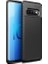 Samsung Galaxy S10 Kılıf Karbon Desenli Lux Negro Silikon + 360 Full Body Ekran Koruyucu Siyah 1
