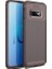 Samsung Galaxy S10e Kılıf Karbon Desenli Lux Negro Silikon + Tam Kaplayan 3D Cam Ekran Koruyucu Kahverengi 1