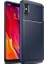 Xiaomi Mi 8 Pro Kılıf Karbon Desenli Lux Negro Silikon + Nano Ekran Koruyucu Lacivert 1