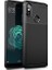 Xiaomi Mi A2 (6x) Kılıf Karbon Desenli Lux Negro Silikon + Cam Ekran Koruyucu Siyah 1