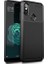 Xiaomi Mi A2 Lite Kılıf Karbon Desenli Lux Negro Silikon + Nano Ekran Koruyucu Siyah 1