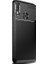 Xiaomi Mi Play Kılıf Karbon Desenli Lux Negro Silikon + Tam Kaplayan Cam Ekran Koruyucu Siyah 1