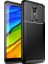 Xiaomi Redmi 5 Plus Kılıf Karbon Desenli Lux Negro Silikon + Cam Ekran Koruyucu Siyah 1