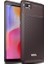 Xiaomi Redmi 6A Kılıf Karbon Desenli Lux Negro Silikon + Tam Kaplayan Cam Ekran Koruyucu Kahverengi 1